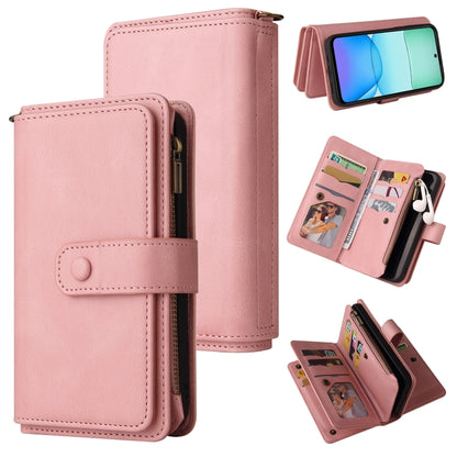 Skin Feel Multi Card Slots Zipper Wallet Leather Phone Case