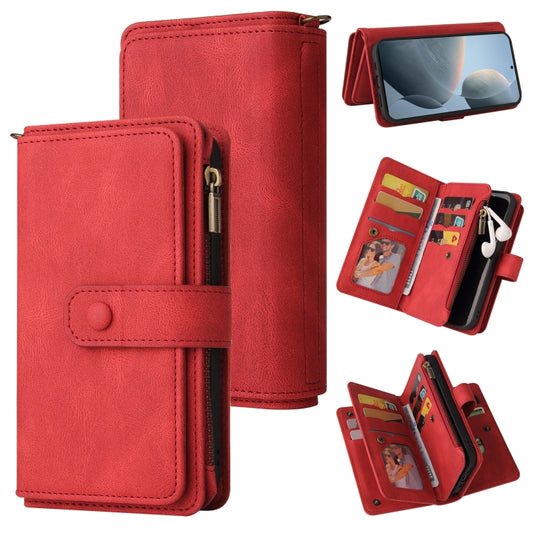 Skin Feel Multi Card Slots Zipper Wallet Leather Phone Case, For Redmi K70