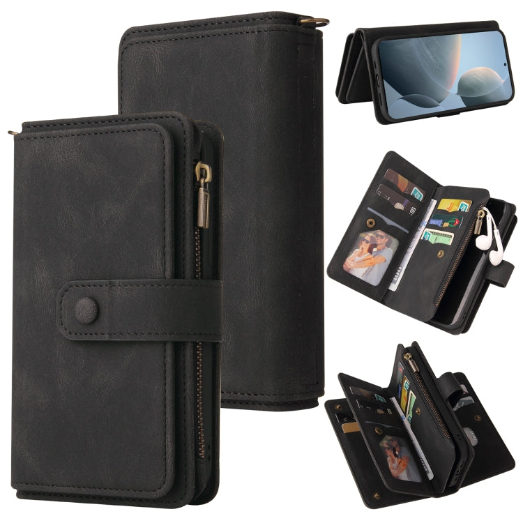 Skin Feel Multi Card Slots Zipper Wallet Leather Phone Case