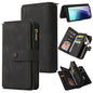 Skin Feel Multi Card Slots Zipper Wallet Leather Phone Case