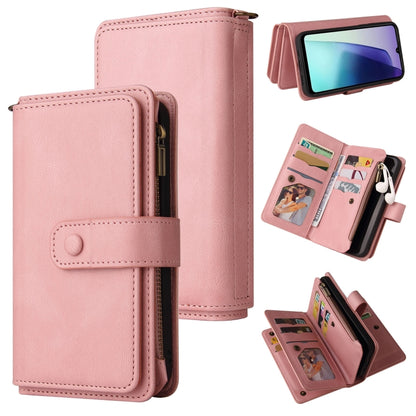 Skin Feel Multi Card Slots Zipper Wallet Leather Phone Case