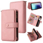 Skin Feel Multi Card Slots Zipper Wallet Leather Phone Case