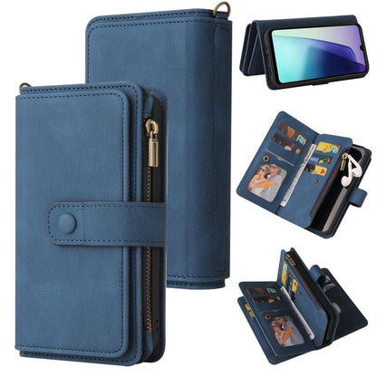 Skin Feel Multi Card Slots Zipper Wallet Leather Phone Case