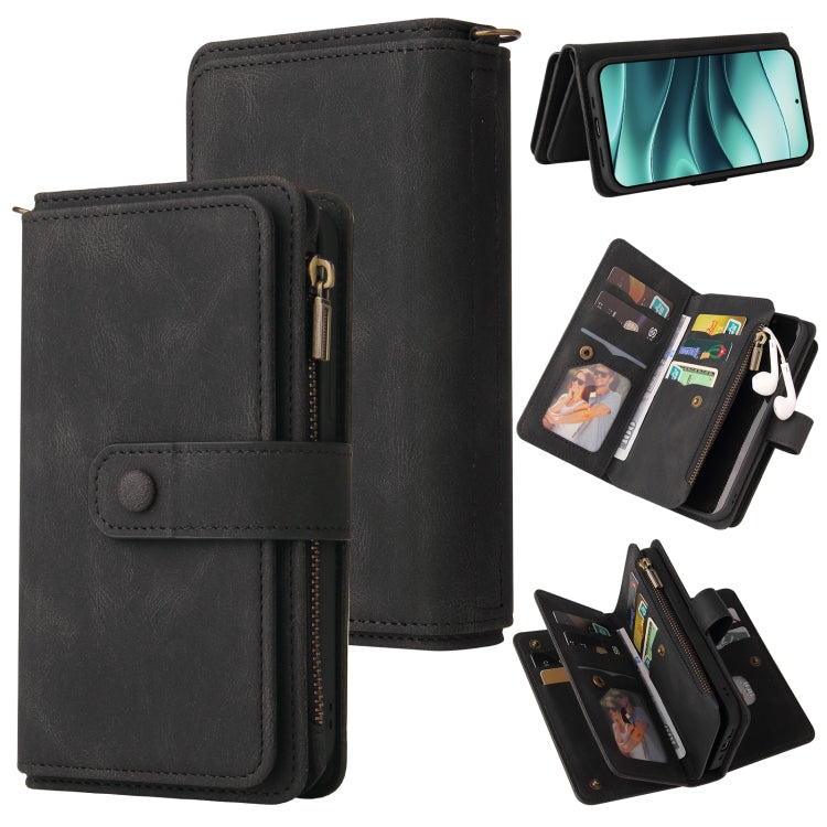 Skin Feel Multi Card Slots Zipper Wallet Leather Phone Case, For Redmi Turbo 5 Max / Poco X8 Pro Max 5G, For Redmi Turbo 5 / Poco X8 Pro 5G, For Redmi Note 14 5G, For Redmi Note 14 Pro / 14 Pro+ 5G, For Redmi 14C 4G Global, For Redmi 13 4G Global