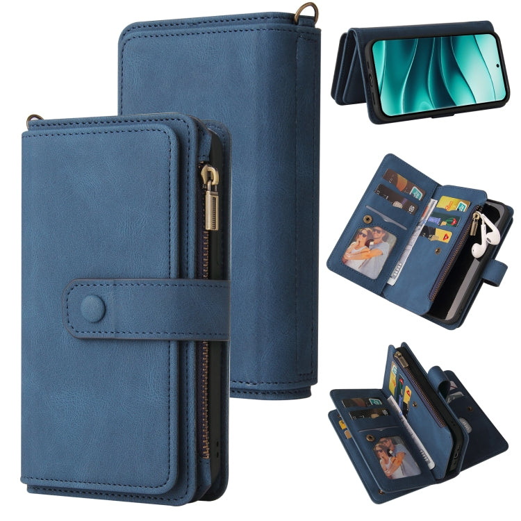 Skin Feel Multi Card Slots Zipper Wallet Leather Phone Case, For Redmi Turbo 5 / Poco X8 Pro 5G, For Redmi K90 Pro Max/Poco F8 Ultra 5G, For Redmi Note 14 5G, For Redmi Note 14 Pro / 14 Pro+ 5G, For Redmi 14C 4G Global, For Redmi 13 4G Global