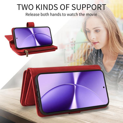 Skin Feel Multi Card Slots Zipper Wallet Leather Phone Case, For Redmi Turbo 5 Max / Poco X8 Pro Max 5G, For Redmi Turbo 5 / Poco X8 Pro 5G, For Redmi Note 14 5G, For Redmi Note 14 Pro / 14 Pro+ 5G, For Redmi 14C 4G Global, For Redmi 13 4G Global