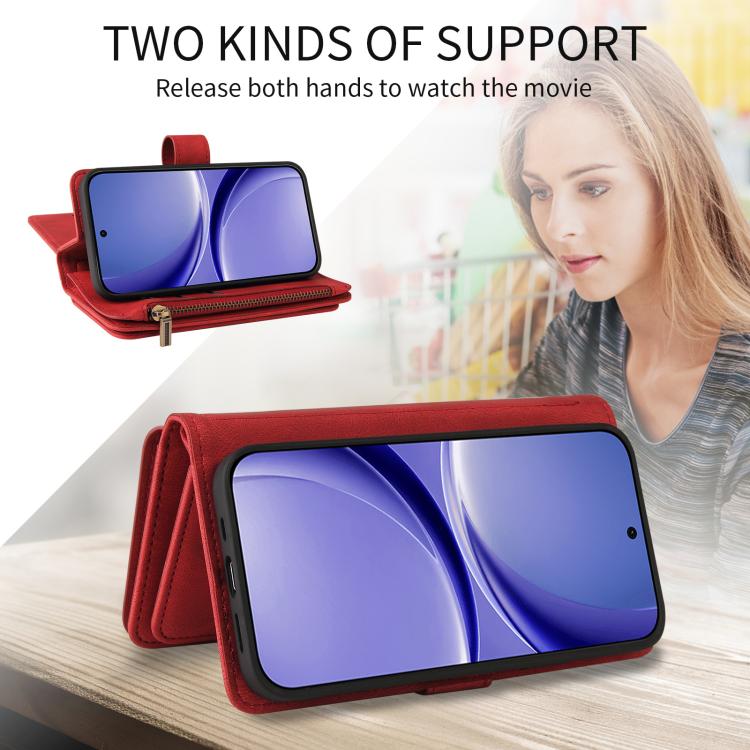 Skin Feel Multi Card Slots Zipper Wallet Leather Phone Case, For Redmi Turbo 5 / Poco X8 Pro 5G, For Redmi K90 Pro Max/Poco F8 Ultra 5G, For Redmi Note 14 5G, For Redmi Note 14 Pro / 14 Pro+ 5G, For Redmi 14C 4G Global, For Redmi 13 4G Global