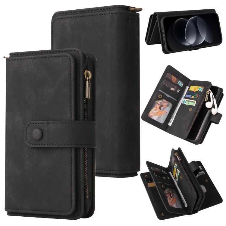 Skin Feel Multi Card Slots Zipper Wallet Leather Phone Case, For Redmi Note 17 5G/4G Global 169.7mm, For Redmi Note 17 Pro+ 5G Global 163.4mm, For Redmi 17 5G / 4G Global 170mm, For Redmi Turbo 5 Max / Poco X8 Pro Max 5G                                ...