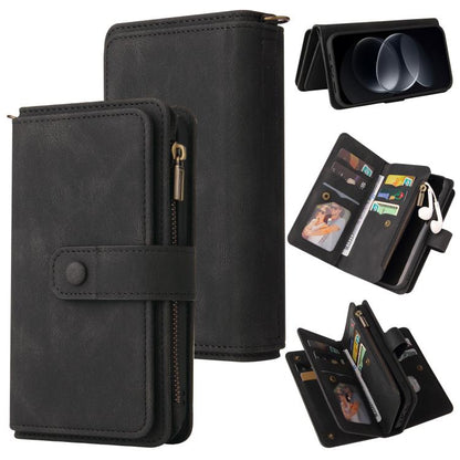 Skin Feel Multi Card Slots Zipper Wallet Leather Phone Case, For Redmi Note 17 5G/4G Global 169.7mm, For Redmi Note 17 Pro+ 5G Global 163.4mm, For Redmi 17 5G / 4G Global 170mm, For Redmi Turbo 5 Max / Poco X8 Pro Max 5G                                ...