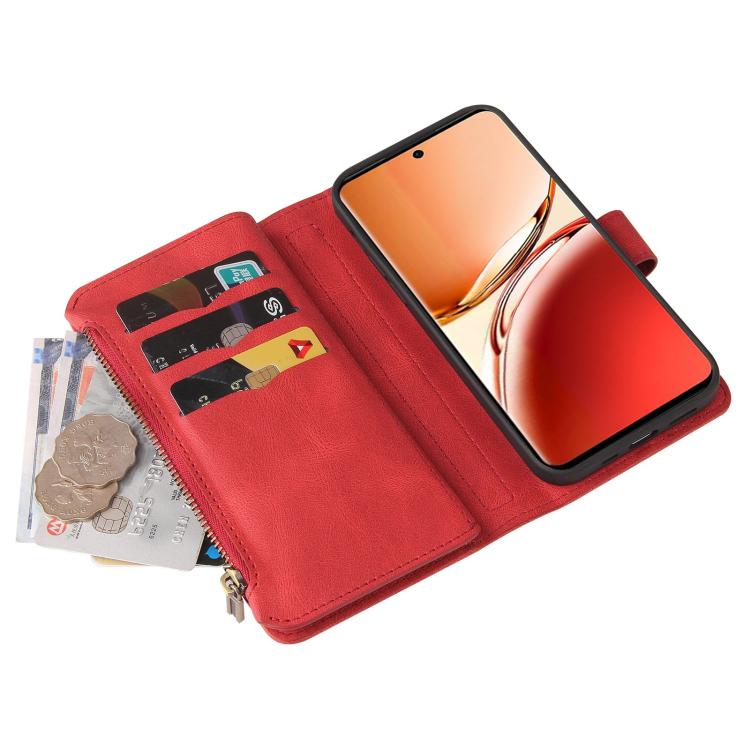 Skin Feel Multi Card Slots Zipper Wallet Leather Phone Case, For Redmi Note 17 5G/4G Global 169.7mm, For Redmi Note 17 Pro+ 5G Global 163.4mm, For Redmi 17 5G / 4G Global 170mm, For Redmi Turbo 5 Max / Poco X8 Pro Max 5G                                ...