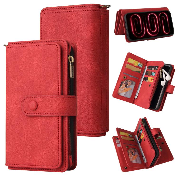 Skin Feel Multi Card Slots Zipper Wallet Leather Phone Case, For Redmi Turbo 5 / Poco X8 Pro 5G, For Redmi K90 Pro Max/Poco F8 Ultra 5G, For Redmi Note 14 5G, For Redmi Note 14 Pro / 14 Pro+ 5G, For Redmi 14C 4G Global, For Redmi 13 4G Global