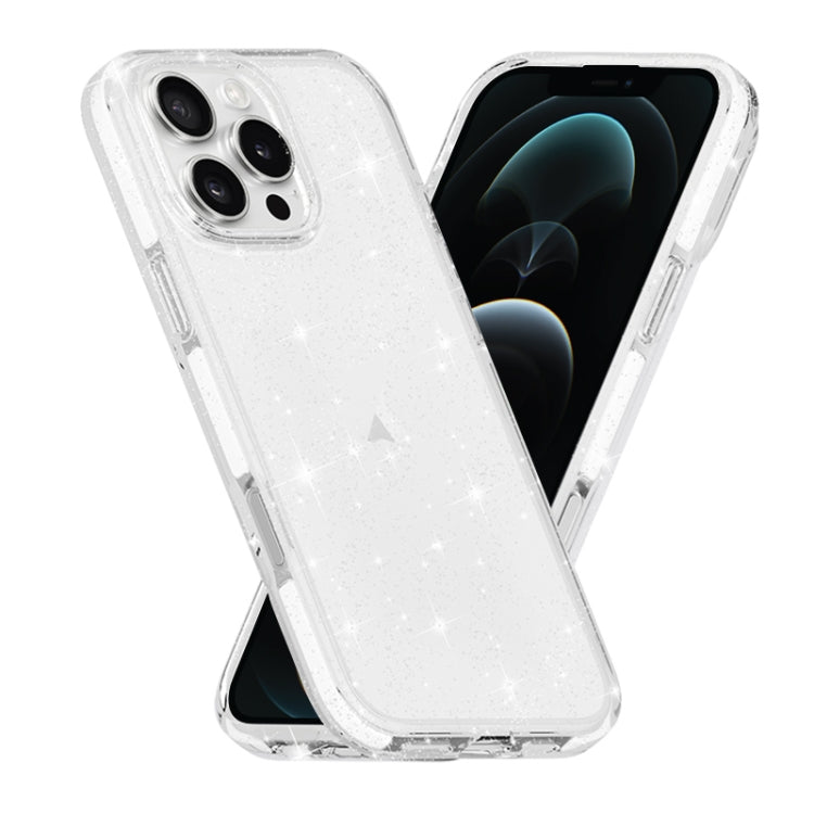Dual Color Clear Glitter TPU + TPE Full Coverage Phone Case, For iPhone 17 Pro Max, For iPhone 17 Pro, For iPhone 17, For iPhone Air, For iPhone 16 Pro Max, For iPhone 16 Pro, For iPhone 16 Plus, For iPhone 16, For iPhone 15 Pro Max, For iPhone 15 Pro ...