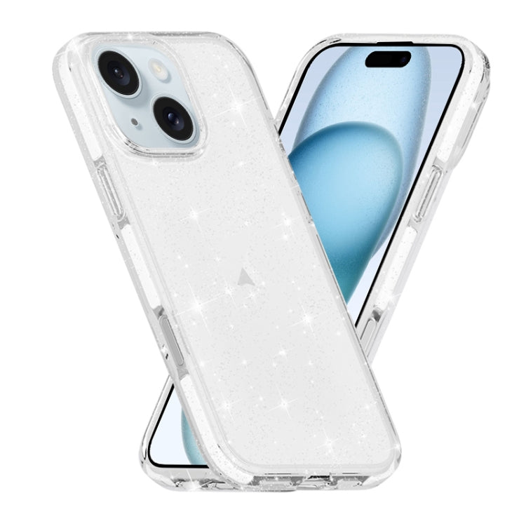 Dual Color Clear Glitter TPU + TPE Full Coverage Phone Case, For iPhone 17 Pro Max, For iPhone 17 Pro, For iPhone 17, For iPhone Air, For iPhone 16 Pro Max, For iPhone 16 Pro, For iPhone 16 Plus, For iPhone 16, For iPhone 15 Pro Max, For iPhone 15 Pro ...