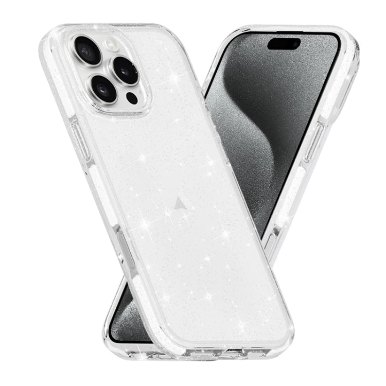 Dual Color Clear Glitter TPU + TPE Full Coverage Phone Case, For iPhone 17 Pro Max, For iPhone 17 Pro, For iPhone 17, For iPhone Air, For iPhone 16 Pro Max, For iPhone 16 Pro, For iPhone 16 Plus, For iPhone 16, For iPhone 15 Pro Max, For iPhone 15 Pro ...