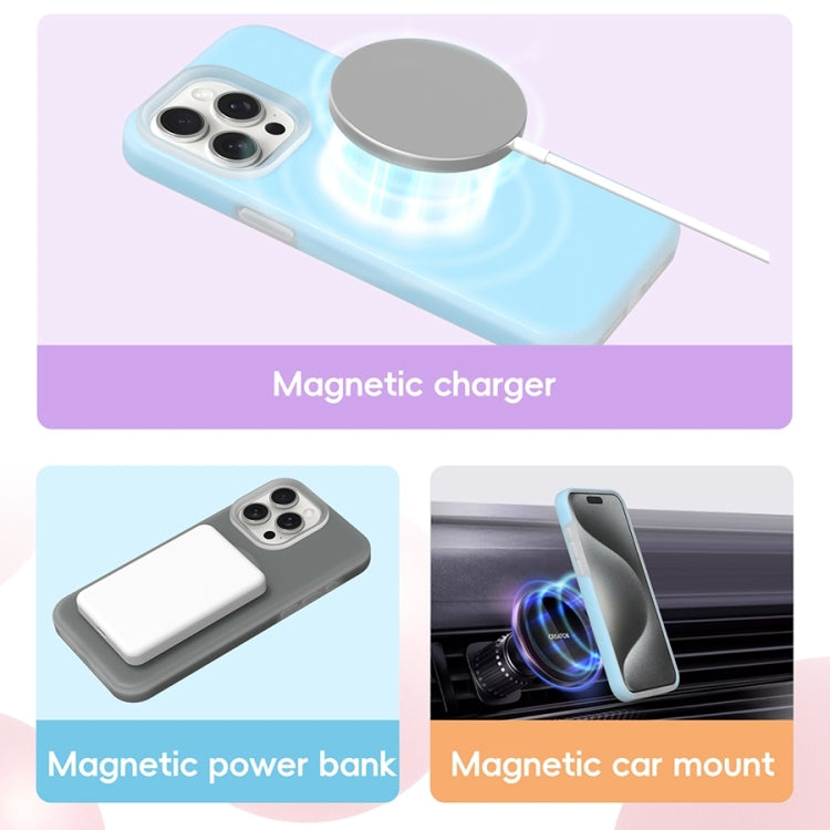 Jelly Liquid Silicone MagSafe Magnetic Phone Case, For iPhone 15, For iPhone 14 Plus