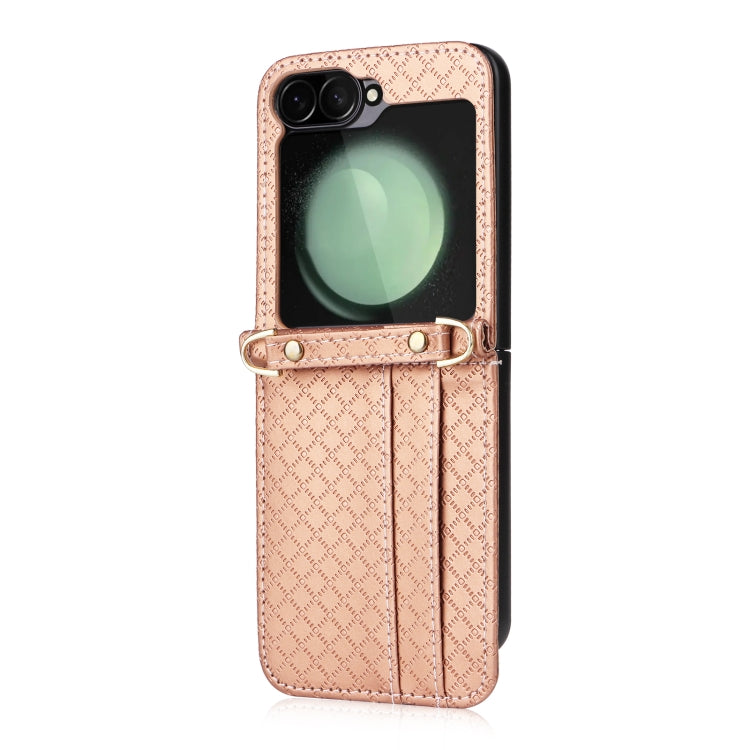 Crossbody Diamond Lattice Folding Phone Case, For Samsung Galaxy Z Flip6 / Flip7 FE
