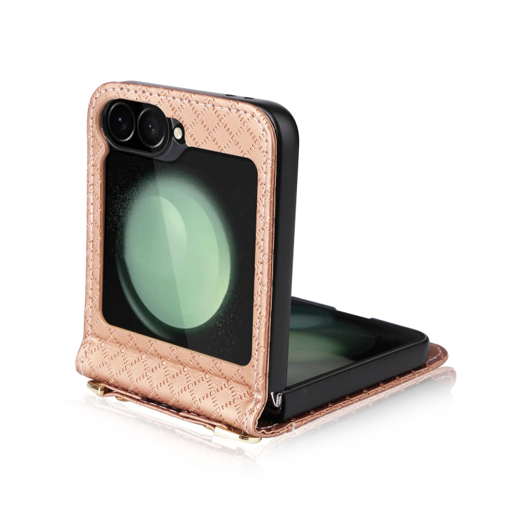 Crossbody Diamond Lattice Folding Phone Case, For Samsung Galaxy Z Flip6 / Flip7 FE