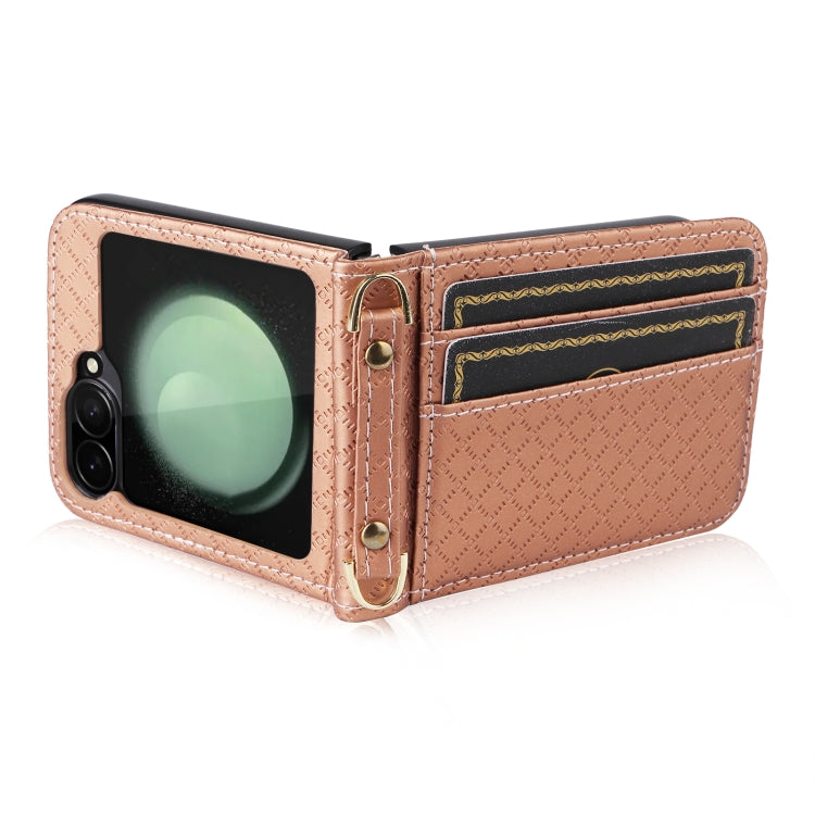 Crossbody Diamond Lattice Folding Phone Case, For Samsung Galaxy Z Flip6 / Flip7 FE