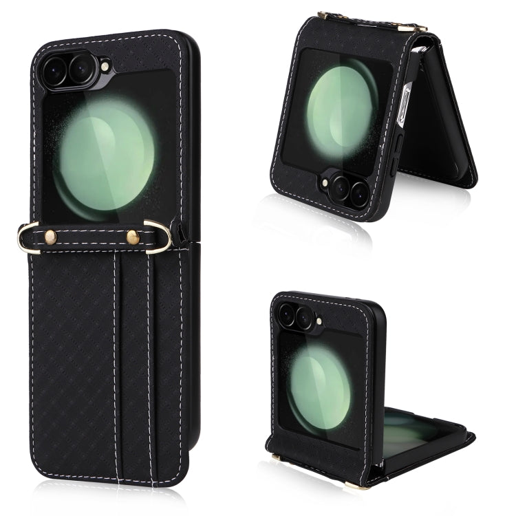 Crossbody Diamond Lattice Folding Phone Case, For Samsung Galaxy Z Flip6 / Flip7 FE
