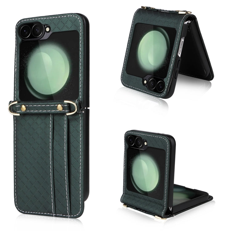 Crossbody Diamond Lattice Folding Phone Case, For Samsung Galaxy Z Flip6 / Flip7 FE