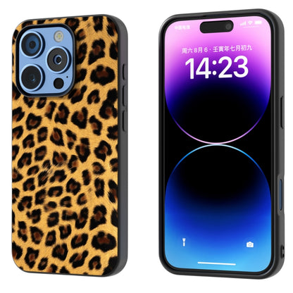 Black Frame Leopard Phone Case, For iPhone 15 Pro