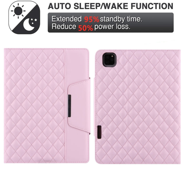 Checkered Hardware Buckle Leather Smart Tablet Case, For iPad Pro 11 2025 / 2024