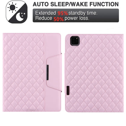 Checkered Hardware Buckle Leather Smart Tablet Case, For iPad Pro 11 2025 / 2024