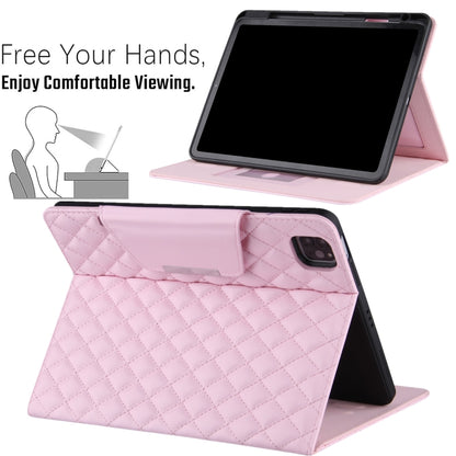 Checkered Hardware Buckle Leather Smart Tablet Case, For iPad Pro 11 2025 / 2024