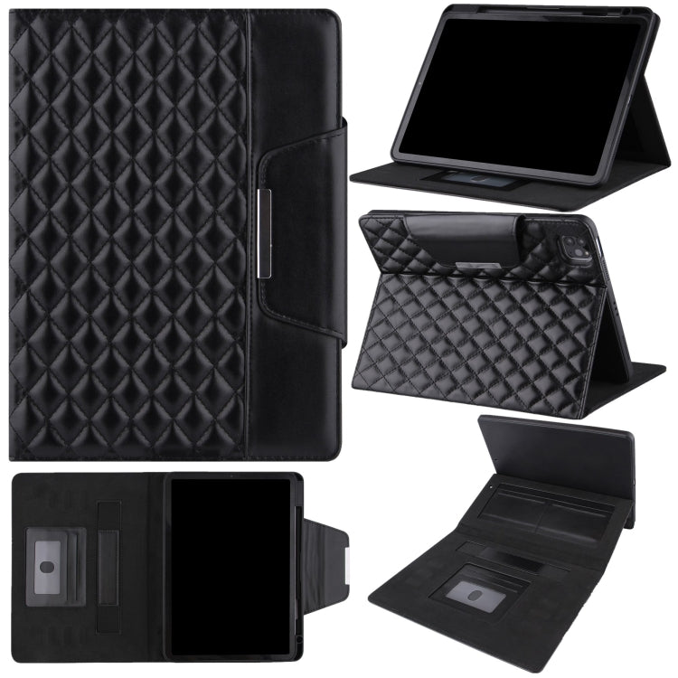 Checkered Hardware Buckle Leather Smart Tablet Case, For iPad Pro 11 2025 / 2024
