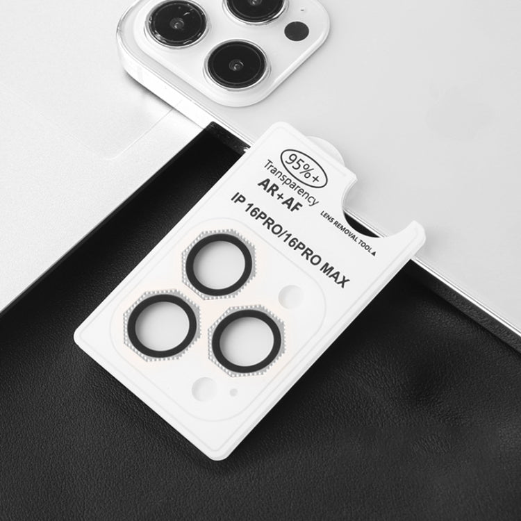 HD Lens Protective Film with Diamond, For iPhone 16 Pro / 16 Pro Max