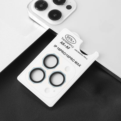 HD Lens Protective Film with Diamond, For iPhone 16 Pro / 16 Pro Max