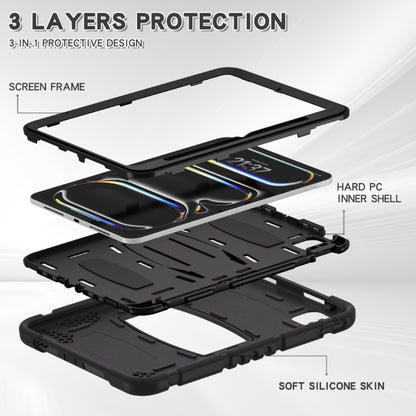 3-Layer Silicone Hybrid PC Tablet Case, For iPad Pro 11 2025 / 2024, For iPad Air 11 2025 / 2024