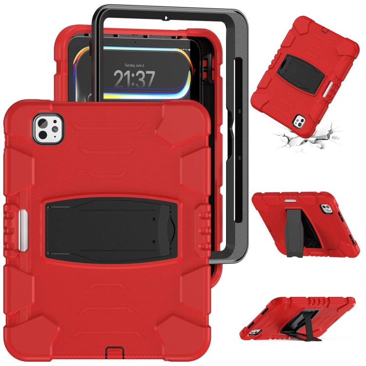 3-Layer Silicone Hybrid PC Tablet Case, For iPad Air 11 2026 / 2025 / 2024, For iPad Pro 11 2025 / 2024