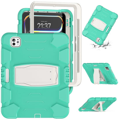 3-Layer Silicone Hybrid PC Tablet Case, For iPad Air 11 2026 / 2025 / 2024, For iPad Pro 11 2025 / 2024