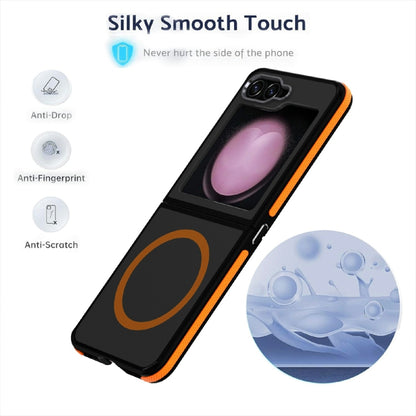 Dual-Color Skin Feel MagSafe Full Coverage Phone Case, For Samsung Galaxy Z Flip6 / Flip7 FE, For Samsung Galaxy Z Flip5