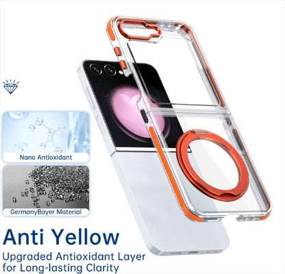 Dual-Color Clear Acrylic Hybrid TPU 360 Rotating Holder Phone Case