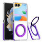 Dual-Color Clear Acrylic Hybrid TPU 360 Rotating Holder Phone Case