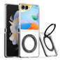 Dual-Color Clear Acrylic Hybrid TPU 360 Rotating Holder Phone Case