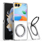 Dual-Color Clear Acrylic Hybrid TPU 360 Rotating Holder Phone Case