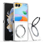 Dual-Color Clear Acrylic Hybrid TPU 360 Rotating Holder Phone Case