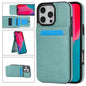 Solid Color Card Slots Bracket PU Phone Case