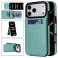 Solid Color Card Slots Bracket PU Phone Case