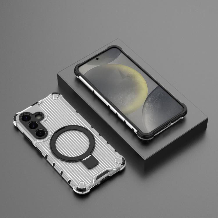 Grating 360 Degree Rotating Holder Shockproof Phone Case, For Samsung Galaxy S25 5G, For Samsung Galaxy S25+ 5G, For Samsung Galaxy S25 Ultra 5G