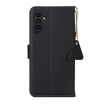 Side-Magnetic TJ Genuine Leather RFID Phone Case