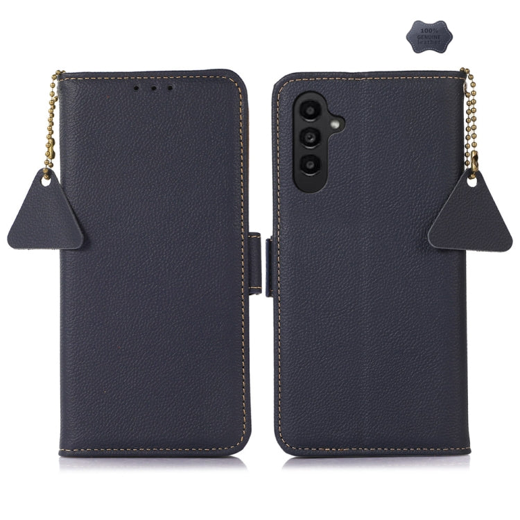 Side-Magnetic TJ Genuine Leather RFID Phone Case, For Samsung Galaxy S25 FE 5G, For Samsung Galaxy S25 Edge 5G, For Samsung Galaxy S25 Ultra 5G, For Samsung Galaxy S24 FE 5G