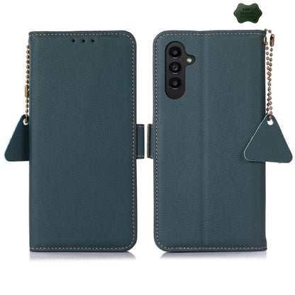 Side-Magnetic TJ Genuine Leather RFID Phone Case, For Samsung Galaxy S25 FE 5G, For Samsung Galaxy S25 Edge 5G, For Samsung Galaxy S25 Ultra 5G, For Samsung Galaxy S24 FE 5G