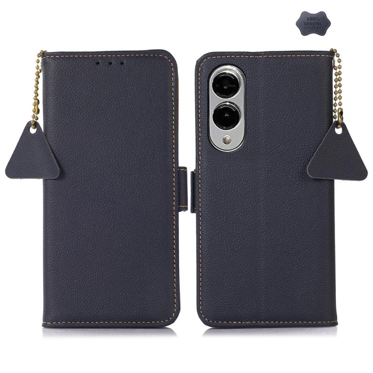 Side-Magnetic TJ Genuine Leather RFID Phone Case, For Samsung Galaxy S25 FE 5G, For Samsung Galaxy S25 Edge 5G, For Samsung Galaxy S25 Ultra 5G, For Samsung Galaxy S24 FE 5G