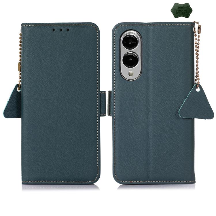 Side-Magnetic TJ Genuine Leather RFID Phone Case, For Samsung Galaxy S25 FE 5G, For Samsung Galaxy S25 Edge 5G, For Samsung Galaxy S25 Ultra 5G, For Samsung Galaxy S24 FE 5G