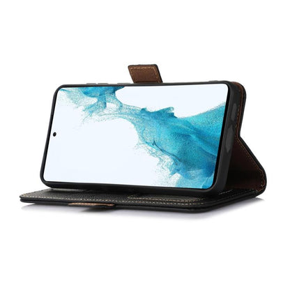 Side-Magnetic TJ Genuine Leather RFID Phone Case, For Samsung Galaxy S25 FE 5G, For Samsung Galaxy S25 Edge 5G, For Samsung Galaxy S25 Ultra 5G, For Samsung Galaxy S24 FE 5G