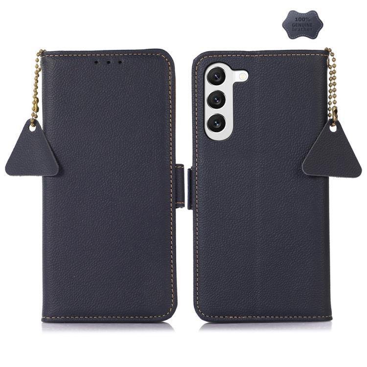 Side-Magnetic TJ Genuine Leather RFID Phone Case, For Samsung Galaxy S25 FE 5G, For Samsung Galaxy S25 Edge 5G, For Samsung Galaxy S25 Ultra 5G, For Samsung Galaxy S24 FE 5G
